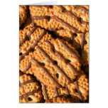 Chocolate Striped Shortbread Cookies Greeting Card