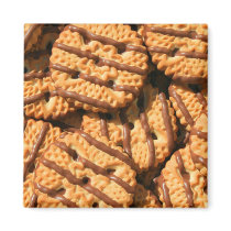Chocolate Striped Shortbread Cookies Magnet