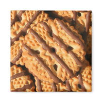 Chocolate Striped Shortbread Cookies Magnet