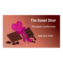 Chocolate Sweet Shop Business Cards