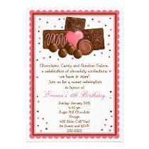Chocolate Sweet Shop Inivtations invitations