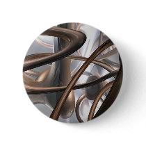 Chocolate Swirl Abstract Button