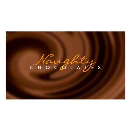 Chocolate Swirl Business Card (front side)