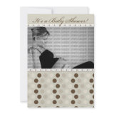 Chocolate Taupe Dots Baby Shower Invitation invitation