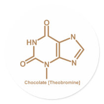 Chocolate theobromine stickers