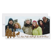 Chocolate Trees & Bunny Holiday Family Photo photo cards by samack Chocolate Trees & Bunny Holiday Family Photo photo cards