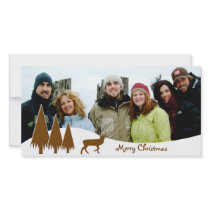 Chocolate Trees & Deer  Merry Christmas photo cards