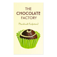 Chocolate Truffle Illustration Business Cards