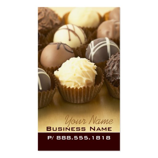 Chocolate Truffles Business Cards (front side)