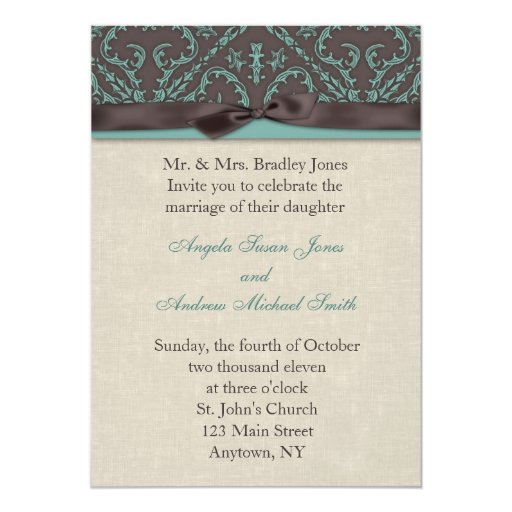 Chocolate Turquoise Invitation Zazzle Chocolate Turquoise Invitation Zazzle