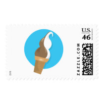 Chocolate & Vanilla Ice Cream Cone postage by alternateworlds Chocolate & Vanilla Ice Cream Cone postage