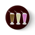 Chocolate, Vanilla, Strawberry Milkshakes buttons by BellyJeans Chocolate, Vanilla, Strawberry Milkshakes buttons