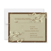Chocolate vanilla, Wedding Reply ~ RSVP cards invitations by custom_stationery Chocolate vanilla, Wedding Reply ~ RSVP cards invitations