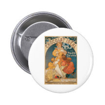 Chocolate ~ Vintage Hot Chocolate Drink Ad Pinback Button