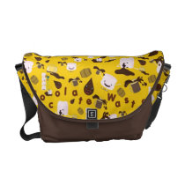 Chocolate Wasted Pattern Medium messenger bags