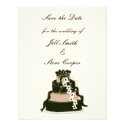 Chocolate Wedding Cake Save the Date Announcements