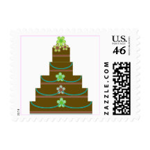 Chocolate Wedding Cake Stamps
