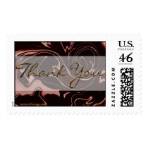 Chocolate Wedding Thank You Postage Stamp