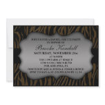 Chocolate Wild Night Zebra Bachelorette Party Invite