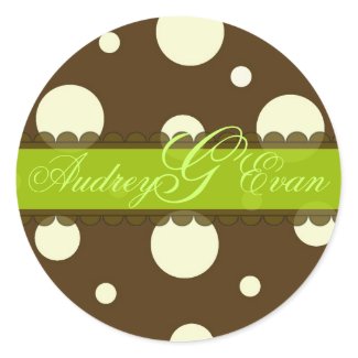 Chocolate with vanilla polka dots stickers sticker