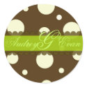 Chocolate with vanilla polka dots stickers by Classic_Events Chocolate with vanilla polka dots stickers