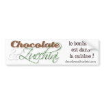 Chocolate &amp; Zucchini Bumper Sticker