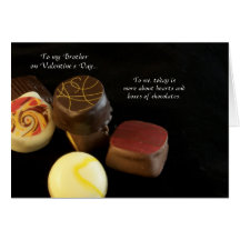 Chocolates Brother Happy Valentine's Day Card
