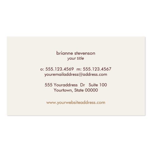 Chocolatier Elegant Brown and Gold Business Card Template (back side)