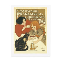 Chocolats - Vintage French Ad postcards by scenesfromthepast Chocolats - Vintage French Ad postcards