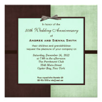 ChocoMint 50th Wedding Anniversary invitations