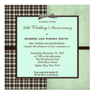 ChocoMint 50th Wedding Anniversary Invites