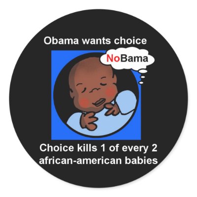 Choice kills 1 in 2 African-American babies Sticker by TheCatholicShop