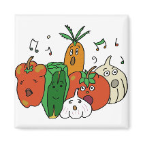 Choir of vegetables magnets