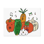 Choir of vegetables postcards