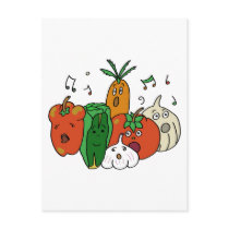 Choir of vegetables postcard