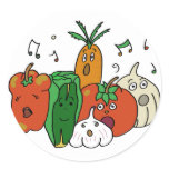 Choir of vegetables stickers
