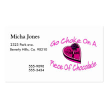 Choke On Chocolate Valentine Business Card