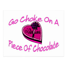 Choke On Chocolate Valentine Postcard
