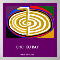 CHOKURAY Gold  - basic Reiki Symbol Print