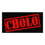 Cholo Stamp Personalized Photo Card