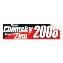 Chomsky\Zinn 2008 bumper stickers