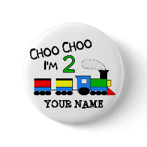 Choo Choo I'm 2!  With TRAIN Pins