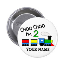 Choo Choo I'm 2!  With TRAIN Pins