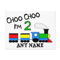 Choo Choo I'm 2!  With TRAIN Post Cards