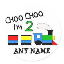 Choo Choo I'm 2!  With TRAIN Sticker