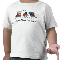 Choo Choo I'm Two Birthday T-shirt