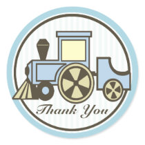 Choo Choo Train Baby Blue Sticker