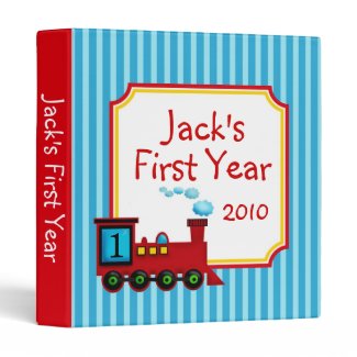Choo Choo Train Baby Photo Album BInder