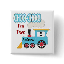 Choo Choo Train Birthday Button