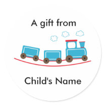 Choo Choo Train Birthday Goodie Bag Labels stickers
